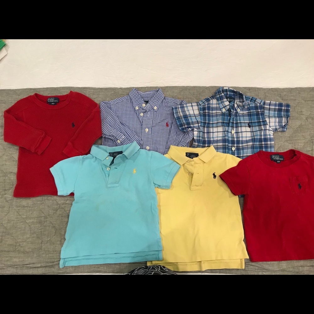 Lot of 6 Polo Ralph Lauren boy shirts- 12 month